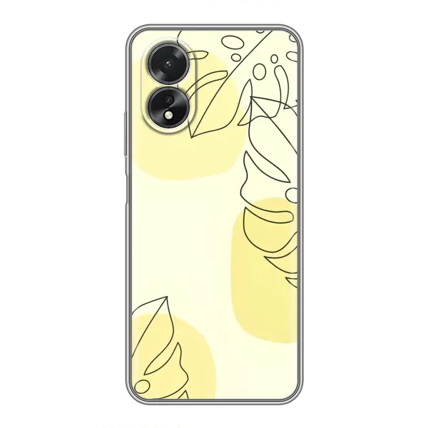 Чехол с принтом «Желтая монстера арт» для OPPO A18