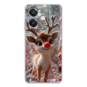 Яркий чехол для OPPO A3 с Зимними Оленятами