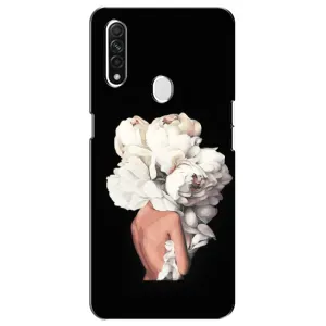 Чехлы (ART) Цветы на Oppo A31 (VPrint) (Білі квіти)