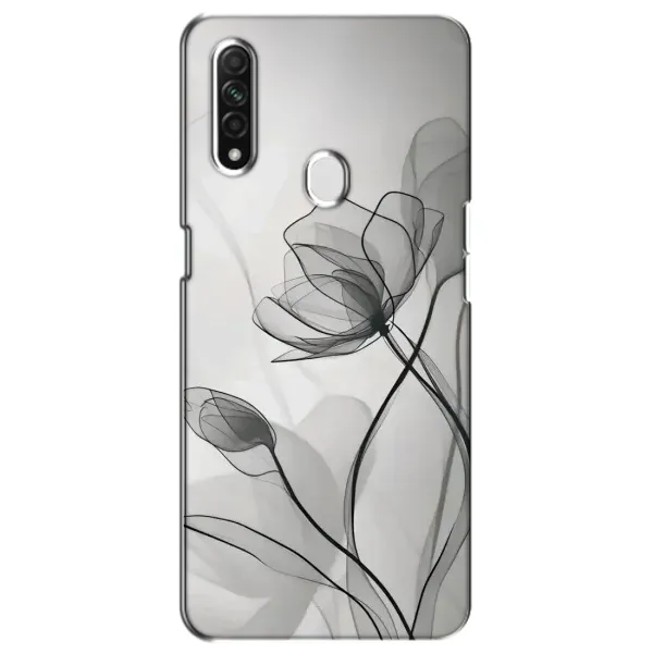 Чохол з принтом «Чорні квіти» для OPPO A31