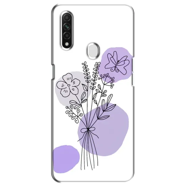 Чохол з принтом «Букет фіолетова абстракція» для OPPO A31