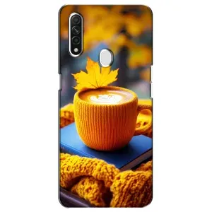 Чехол с принтом «Кофе на желтом пледе» для OPPO A31