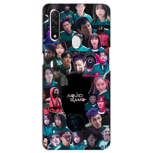 Чохол з принтом «Колаж Гра кальмара» для OPPO A31