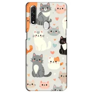 Чохол з принтом «Колаж котів» для OPPO A31