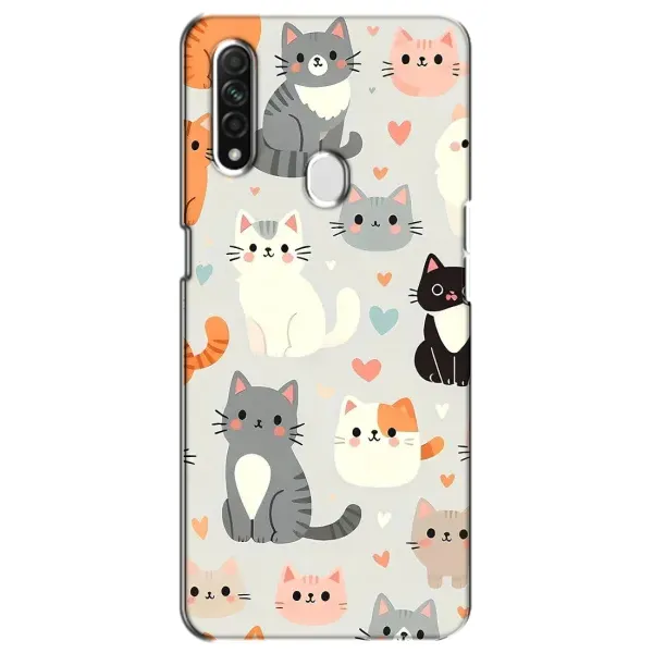Чохол з принтом «Колаж котів» для OPPO A31