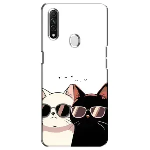 Чохол з принтом «Коти в окулярах» для OPPO A31