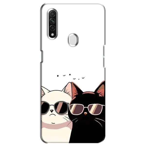 Чохол з принтом «Коти в окулярах» для OPPO A31