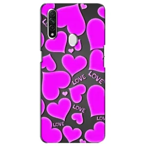 Чехлы для любимой на ОППО А31 (VPrint) (Pink hearts)