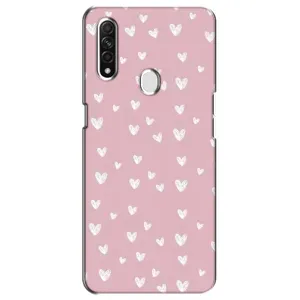 Чохол з принтом «Сердечки на рожевому» для OPPO A31