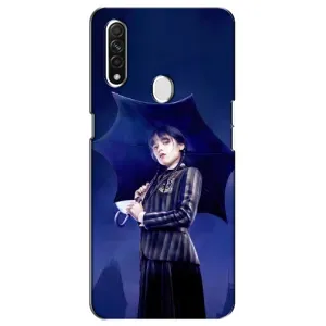 Чохли Венсдей на Oppo A31 Уенсдей (AlphaPrint) (Венздей з парасолькою)