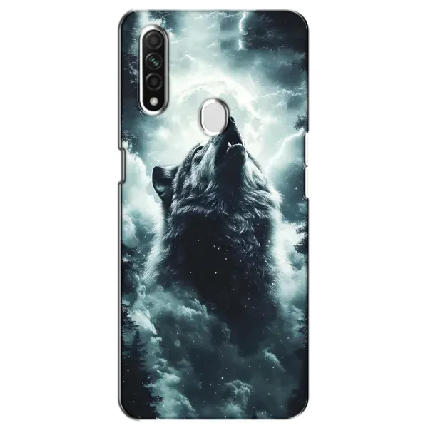 Чохол з принтом «Вовк у хмарах» для OPPO A31