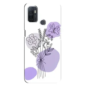 Чехол с принтом «Букет фиолетовая абстракция» для OPPO A32