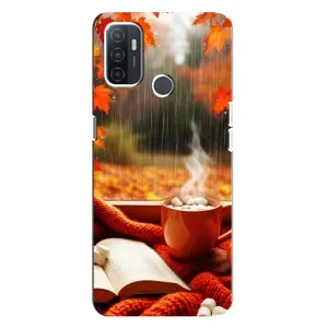 Чехол с принтом «Кофе и дождь» для OPPO A32