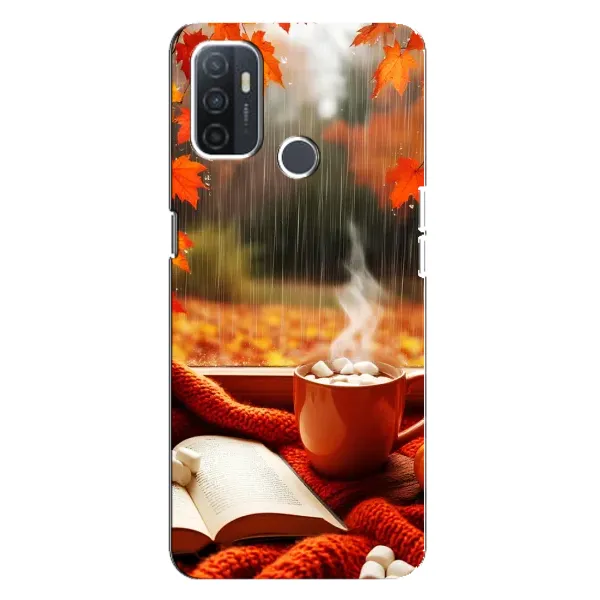 Чехол с принтом «Кофе и дождь» для OPPO A32 Чехол с принтом «Кофе и дождь» для OPPO A32