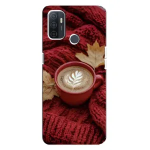 Чехол с принтом «Кофе на пледе» для OPPO A32