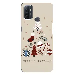 Рождественские, Праздничные Чехлы для Оппо А32 (Merry Christmas)