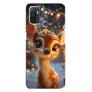 Чехол с принтом «Олененок среди гирлянд» для OPPO A32