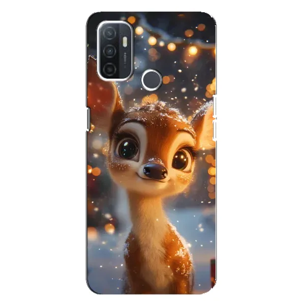 Чехол с принтом «Олененок среди гирлянд» для OPPO A32 Чехол с принтом «Олененок среди гирлянд» для OPPO A32