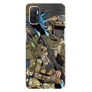 Чехлы с картинкой ЗСУ для Oppo A32 (AlphaPrint) (Воїн ЗСУ)