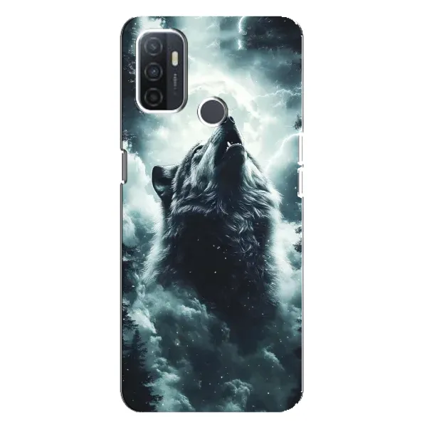 Чехол с принтом «Волк в облаках» для OPPO A32 Чехол с принтом «Волк в облаках» для OPPO A32