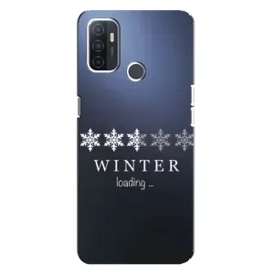 Зимние Чехлы для Оппо А32 - прозрачный фон (Winter loading)