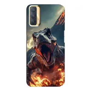 Чохол з картинкою 'Хижаки' для Oppo A33 (Вогняний динозавр)