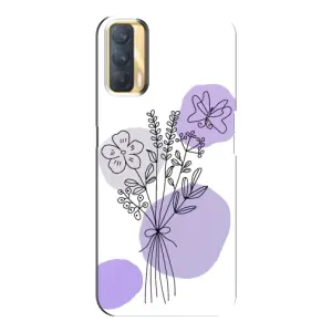 Чехол с принтом «Букет фиолетовая абстракция» для OPPO A33