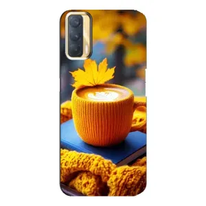 Чохол з принтом «Кава на жовтому пледі» для OPPO A33