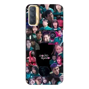 Чохол Гра в кальмара для Oppo A33 (Колаж Гра кальмара)