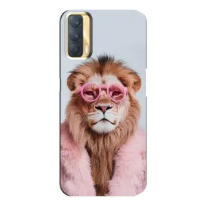 Чохол з принтом стильні тварини для OPPO A33 (Лев в окулярах)