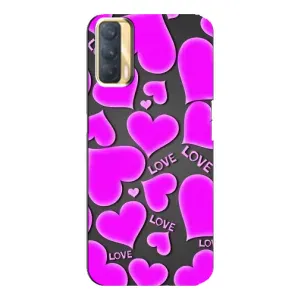Чехлы для любимой на OPPO A33 (VPrint) (Pink hearts)