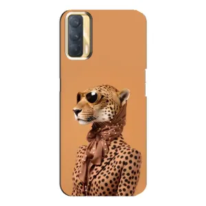 Чохол з принтом стильні тварини для OPPO A33 (Стильний леопард)