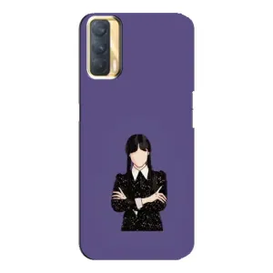 Чохли Венсдей на Oppo A33 Уенсдей (AlphaPrint) (Венздей у чорному)