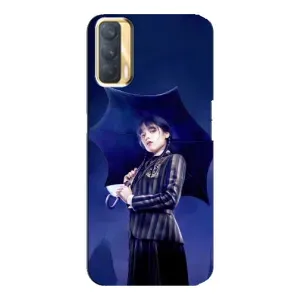 Чохли Венсдей на Oppo A33 Уенсдей (AlphaPrint) (Венздей з парасолькою)