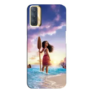 Чохол з мультфільмом Ваяна Oppo A33 (Моана з веслом)