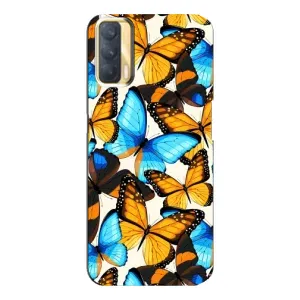 Чохол з принтом для OPPO A33 - (Прикольні) (AlphaPrint) (Яскраві метелики)