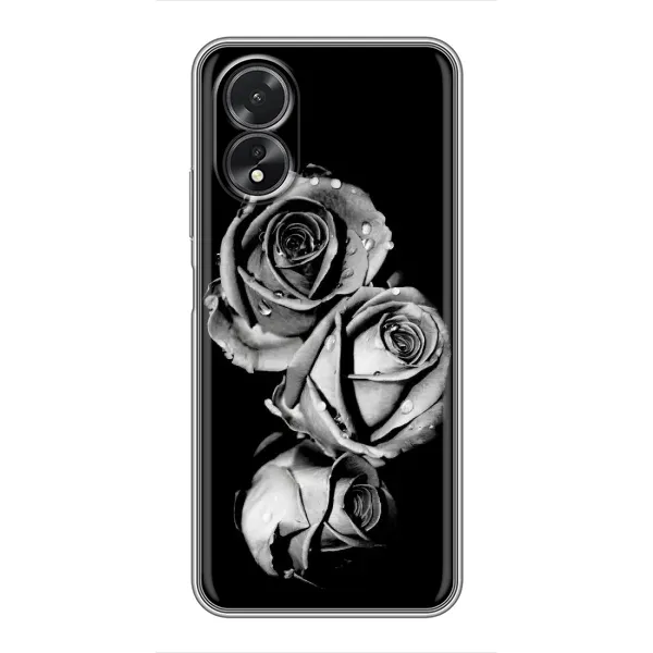 Чехол с принтом «Черная роза» для OPPO A38 Чехол с принтом «Черная роза» для OPPO A38