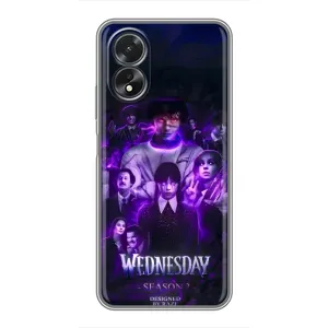 Чохол з дизайном Венздей 2 на Oppo A38 (Фіолетова магія Венздей)