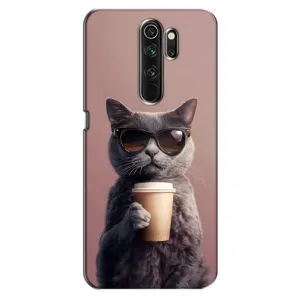 Чохол з принтом стильні тварини для OPPO А5 (2020) (Кіт з кавою)