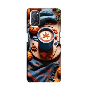 Чохол з принтом «Кава і гарбузики» для OPPO A52