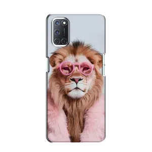 Чохол з принтом стильні тварини для OPPO A52 (Лев в окулярах)