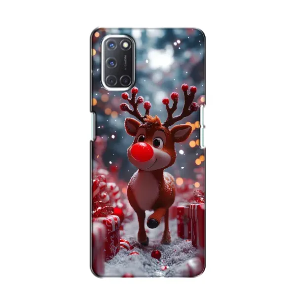 Чехол с принтом «Олень среди подарков» для OPPO A52