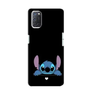 Чохол з принтом Стіч на OPPO A52 (Стіч на чорному)