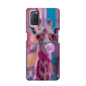 Чохол з принтом стильні тварини для OPPO A52 (Стильна жирафа)