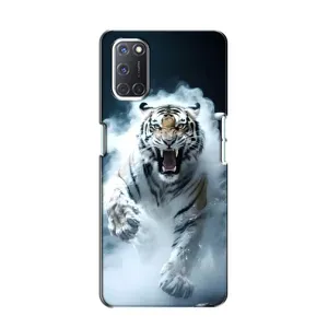 Чохол з картинкою 'Хижаки' для Oppo A52 (Білий тигр у диму)