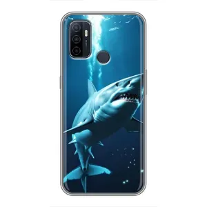 Чохол з картинкою 'Хижаки' для Oppo A53 (Акула під водою)