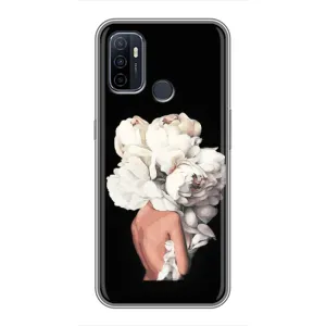 Чехлы (ART) Цветы на Oppo A53 (VPrint) (Білі квіти)