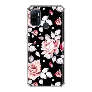 Чохли з квітами для Oppo A53 (VPrint) (Квіти на чорному)