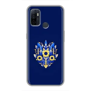 Чохли для Oppo A53 Укр. Символіка (AlphaPrint) (Квітковий Герб)