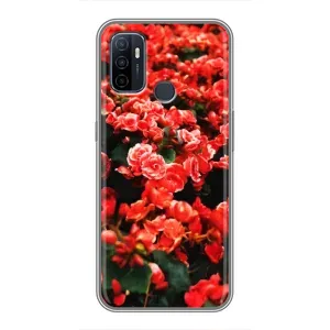 Чохли з квітами для Oppo A53 (VPrint) (Квіти червоні)